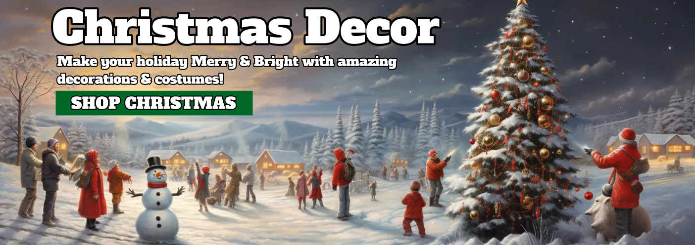 shop for christmas decorations and costumes